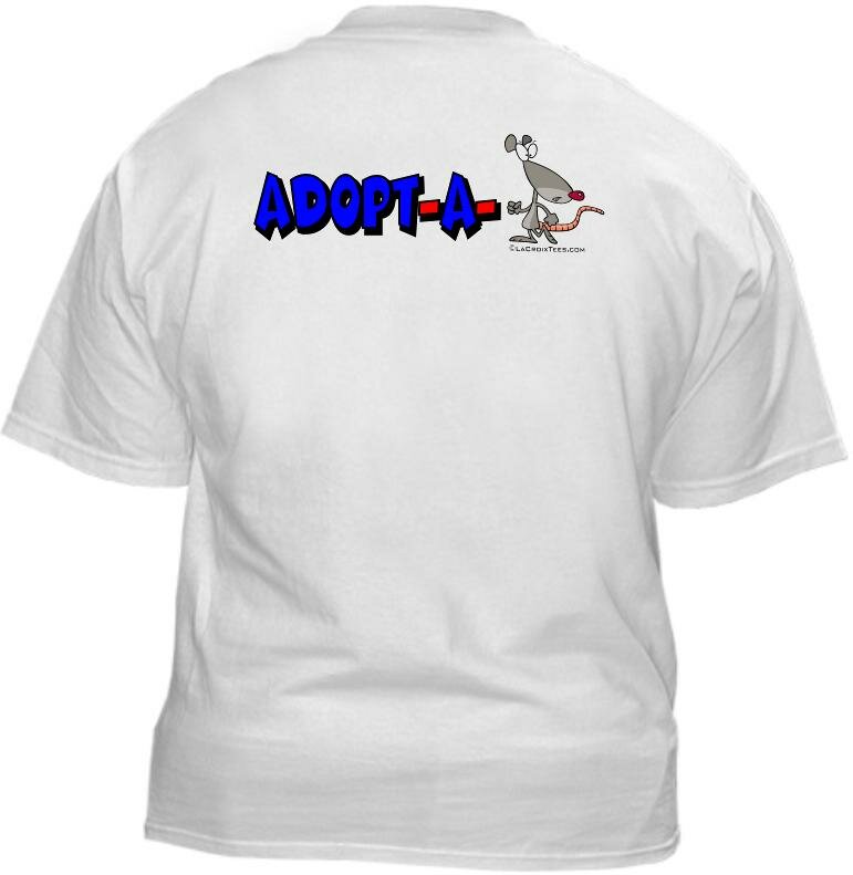 T-shirt Back: Adopt Homeless Rats T-Shirt