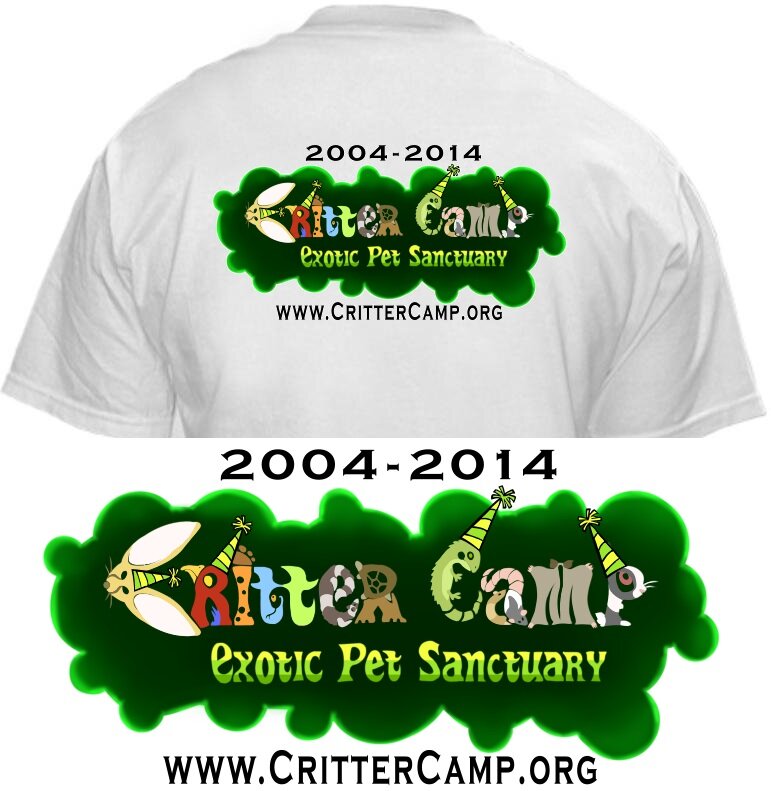 T-shirt Back: Critter Camp 10th Anniversary Shirt